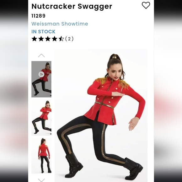 Stuart Weissman Showtime Nutcracker Swagger Sz Small Adult NWOT - Picture 2 of 3